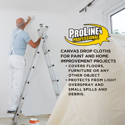 ProLine 8OZ Canvas 4-ft x 5-ft Drop Cloth