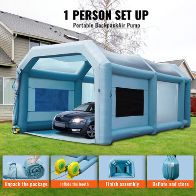 VEVOR 129.6-in x 176.4-in 26 FT Inflatable Paint Booth