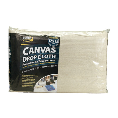 ProLine 8OZ Canvas 12-ft x 15-ft Drop Cloth