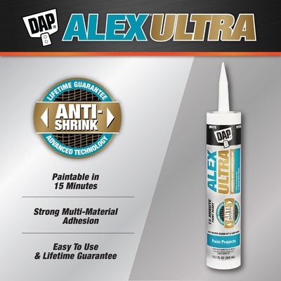 DAP Alex Ultra 10.1-oz White Paintable Latex Caulk