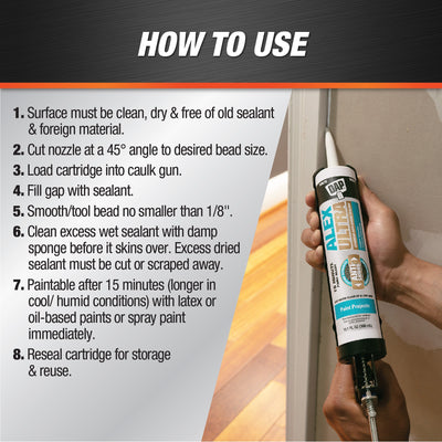 DAP Alex Ultra 10.1-oz White Paintable Latex Caulk