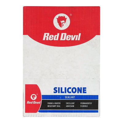 Red Devil 100% Silicone 12-Pack 9.8-oz Clear Silicone Caulk