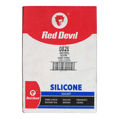 Red Devil 100% Silicone 12-Pack 9.8-oz Clear Silicone Caulk