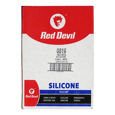 Red Devil 100% Silicone 12-Pack 9.8-oz White Silicone Caulk