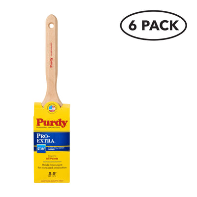 Purdy 6-Pack 2-1/2-in Reusable Nylon- Polyester Blend Flat Paint Brush (General Purpose Brush)