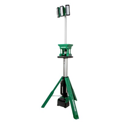 Metabo HPT 18-volt 4000-Lumen LED Battery-operated and Plug Rechargeable Stand Work Light