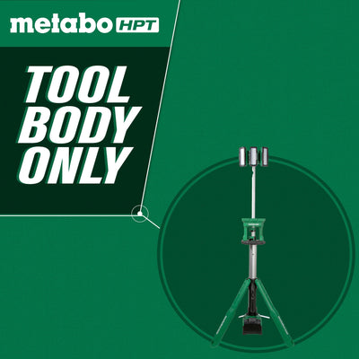 Metabo HPT 18-volt 4000-Lumen LED Battery-operated and Plug Rechargeable Stand Work Light