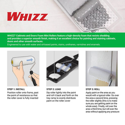 WHIZZ 4-in Cabinet and Door Foam Mini Paint Roller