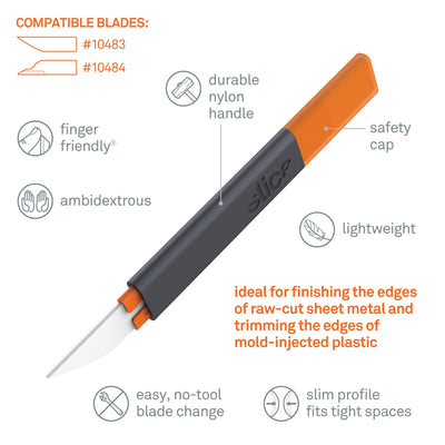 Slice Deburring Tool 14.59Mm 1-Blade Utility Knife with On Tool Blade Storage