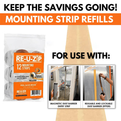 RE-U-ZIP® Mounting Strip RE-FILL™ | 12-Pack