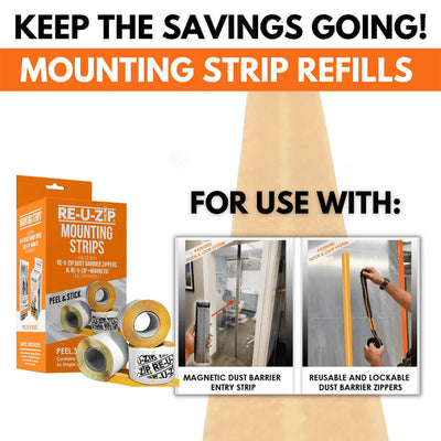 RE-U-ZIP® Mounting Strip RE-FILL™ | 3-Pack